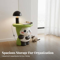 Multifunctional CumulusShaped Cat Bed Nightstand 2-in-1 Design pet nook End Table Creative Bedroom Furnishing Functional surface for Children, Small Dog Owners, Apartment Dwellers, Bedside, Home, Living Room, Office