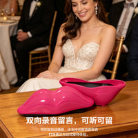 红外线感应，唇形语音留言盒，婚礼主题语音留言电话，门铃电话