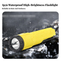 Safety-Rated Resistant Illuminating Flashlight Water Resistant Double Lamp Work Glow Professional Waterproof Torch Replaceable