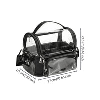 Easy to Clean Makeup Bag with Adjustable Dividers Multi-Compartment Makeup Bag with Shoulder Strap Sturdy Cosmetic Organizer Case Smooth Zipper for Vanity