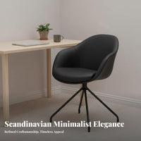 Upholstered Task Chair with Casters Ergonomic spinerest Computer Seat for Bedroom
