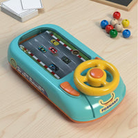 Simulated Driving Steering Wheel Toy Music Function Car Adventure Game Double Power Supply Kids Steering Wheel Driving Toy for Girls, Young Children