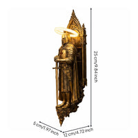 Knight Wall Lamp Ornamental Resin Knight Sconce Vintage