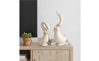 Wooden Duck Couple Handmade Wooden Duck Figurine Handcrafted for Decorators, Collectors, Tabletop, Mantel, Entryway