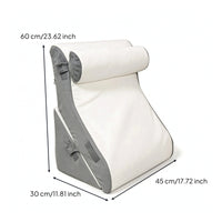 Wedge Pillow with Removable Cover Velvety Backrest Cushion Soft for Readers