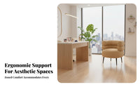 Shell spine Armchair Luxury design Vanity Stool Upholstered Seat Ergonomic spinerest for Makeup aficionados