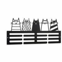 Slotted Wall-Mounted Medal Display Rack Ornamental Silhouette Medal Hanger Rack