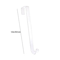 Transparent Door Hook Plastic Wreath Hook Sturdy Smooth