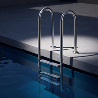 Pool Handrail Ladder Stainless Steel Swimming Pool Ladder with Handrails Anti-Slip for Hotel Managers, Inground Pools, Spas