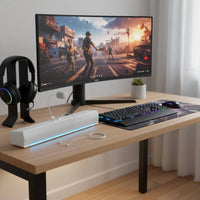 PC Speaker Bar Built-in Audio Pickup PC Sound Bar Deep Bass Desktop Soundbar for Gaming Enthusiasts, Home Office