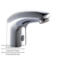 Touchless Bathroom Faucet, Motion Sensor, Metallic Finish