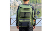 Waterproof Fishing Backpack Breathable Back Panel Fishing Backpack Oxford Textile
