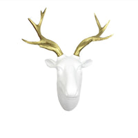 Deer Head with Antlers Decorative Deer Head Wall Sculpture Elegant for Bedroom