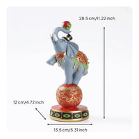 Elephant Figurine with Top Hat Ornate Decor Unique for Collectors
