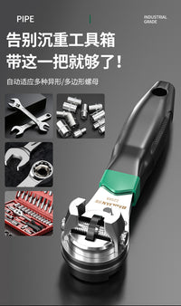 3-in-1 Adjustable Ratchet Wrench, Dual-Direction 60-Tooth, Durable Multi-Purpose