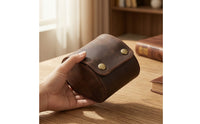 Vintage Watch Storage Box Portable Leather Watch Box Lightweight Organizer Single for Travelers