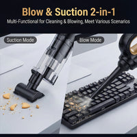 Cordless Handheld Vacuum Cleaner, Large Suction, Car and Home Blow/Suction, Cyclone Dust Cup, Smart Display