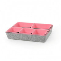 8 Pieces Felt Storage Organizer Rectangular Felt Organizer with Boxes Soft-Sided