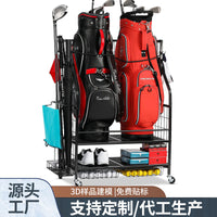 跨境亚马逊高尔夫球包架车库收纳货架展示架高尔夫置物架