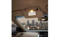 Beige Sun Visor with Mirror Replacement Car Sun Visor Compatible OE Standard for Drivers
