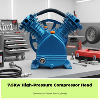 4-cylinder compressor head inflates tires fast