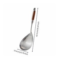 Long Handle Skimmer Ladle Easy to Drain Mesh Draining Spoon Heat-Resistant