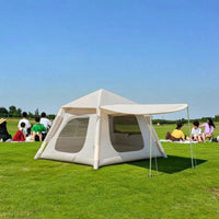 Easy Setup Freestanding Inflatable Cabin Tent Waterproof Air Tent with Awning Quick Inflating Shelter for Families