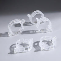 Plant Support for Climbing Plants and Greenhouse Clips, White Plastic Ring Clip Design, Secure Trellis Clips, Versatile Plant Wall Clips Set