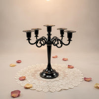5-Arm Candelabra Ornate Design Metal Candle Candelabra Gift Idea for Wedding