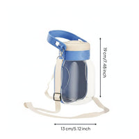 Portable Dog Water Cup with Strap Foldable Pet Water Bottle Wide Mouth Travel Bowl for Outdoor