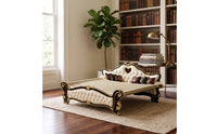 Cat Scratching Bed Retro-Style Cat Sofa with Scratcher Upholstered Scratching Pad for Cats, Kittens, Living Room