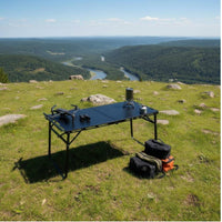 Easy Setup Modular Table Heavy Duty Folding Camp Table Stable X-Shaped Frame Non-Slip Feet for Campers, Picnickers, Camping, Picnic, Backyard