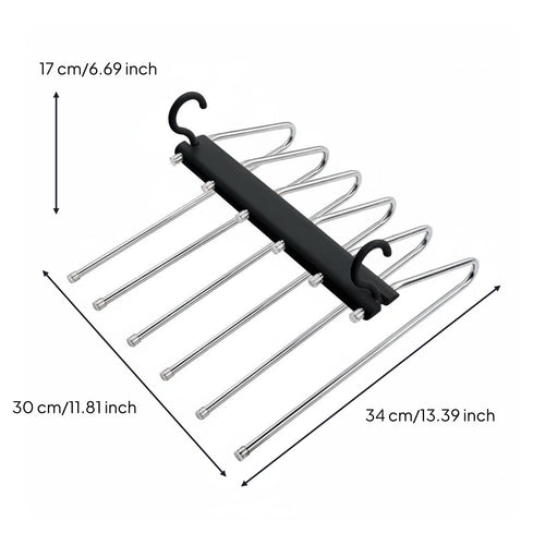 Foldable Trouser Hanger Heavy Duty Folding Pants Hanger Vertical and Horizontal Hanging Wardrobe Organizer for Closet, Laundry Room