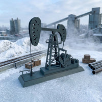 HO Scale Oil Oil Rig Model Kit Cardboard Rig Model DIY Oil Oil Rig Kit Decorative for Dioramas