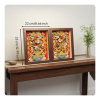 Chinese Style Door God Decor New Year Gift Layered Relief Decoration Tabletop Art Frame