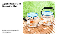 Handheld Aquarium Silicone Lid Clear Plastic Aquarium Oval Shape