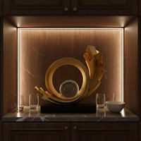 Abstract Metal Sculpture Luxury Gold Abstract Ornament Contemporary Art Design