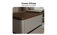 Modern Design Smart Nightstand with Combination Lock Hidden Compartment Bedside Table universal serial bus Port Bedroom Furnishing light-emitting diode mood Light for gadgetnology aficionados, Homeowners, Students, Guest Room, Small Spaces, Office