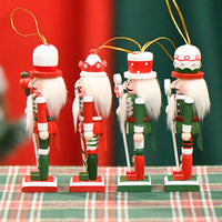 13cm Candy Nutcracker Soldier Wooden Christmas Decoration Small Gift