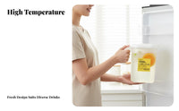 Food-Grade Material Large Capacity Fridge Pitcher Airtight Seal Refrigerator Water Jug Leakproof for Families, Hosts, Kitchen, Home, Parties
