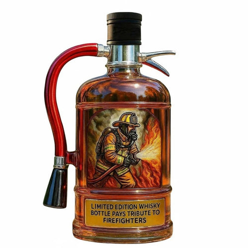 Fire Suppression Vessel Decanter Firefighter Tribute Spirit Bottle Barware for Collectors, First Responders, Man Cave
