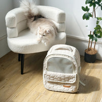 Cat Carrier Backpack Breathable Pet Backpack Carrier Comfortable Covered Pet Bag for Veterinarian Visits