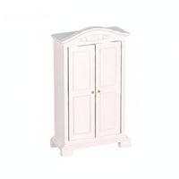 Handmade Craft Dollhouse Wardrobe Opening Doors 1:12 Scale Wardrobe Realistic Details Dollhouse Closet for Hobbyists