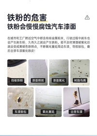 车仆铁粉去除剂汽车车身漆面除铁锈去污清洗剂不伤漆轮毂去黄点 【清除打蜡套餐】铁粉清除剂+晶钻固蜡（送毛巾+海绵+洗车液）