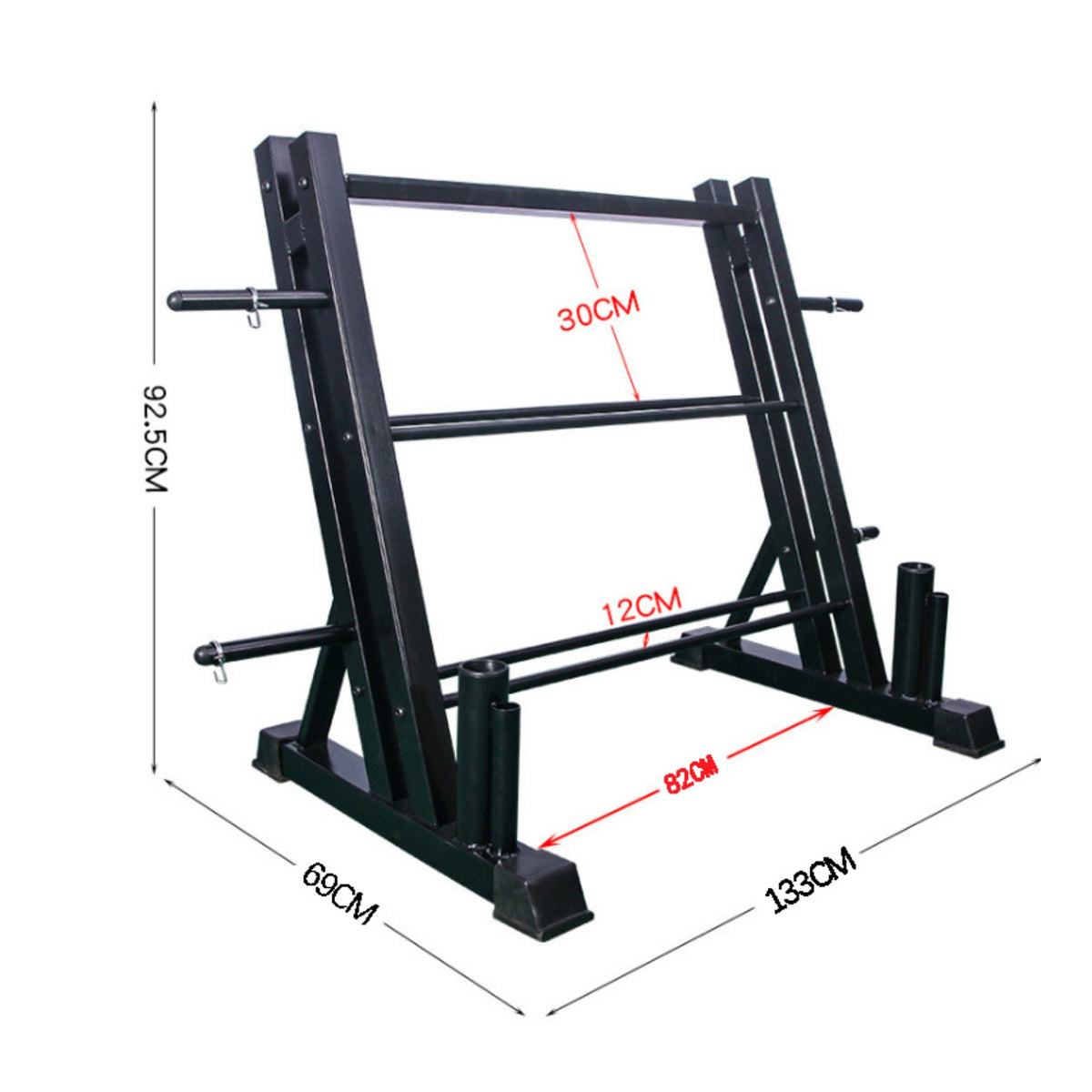 Three-Tier Dumbbell Rack Heavy-Duty Dumbbell Rack Stable for Home Gym