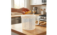Measuring Cup with Lid Easy to Read Graduated Pitcher with Handle Large-Capacity Measuring Pitcher with Handle for Home Cooks, Pastry-Making