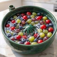 Fruit and Vegetable Basin Glazed Fruit Washer Bowl Round