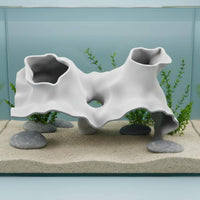 Double Opening Cave Hiding Area Pet Decor Natural Look for Terrarium