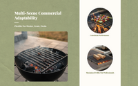 Stove Grate, Cast Iron, Heat Resistant, Gray