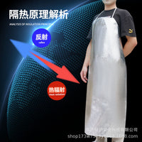 1000℃铝箔防火隔热围裙耐高温倒褂冶炼防烫钢铁厂烧烤防护服批发